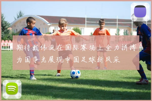 期待戴伟浚在国际赛场上全力拼搏为国争光展现中国足球新风采